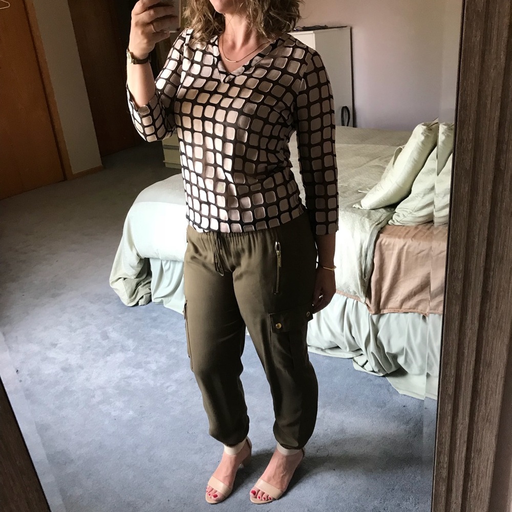 Gold and Black Sheer Top